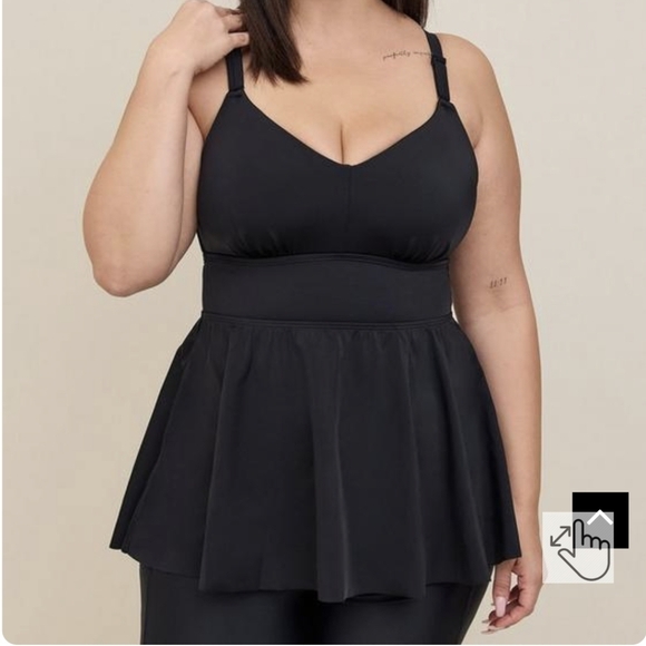 Torrid Wire-Free Racerback Tankini, pink 6x D/DD Fits DDD/F - Picture 6 of 8